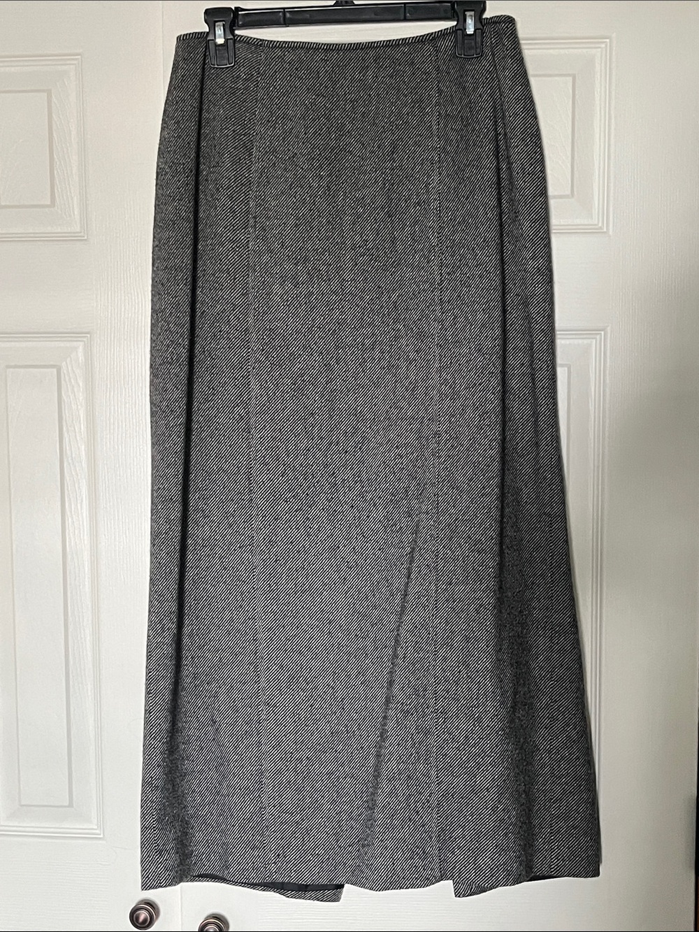 Apostrophe Gray Herringbone Maxi Skirt